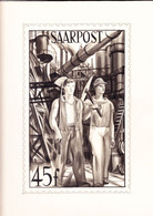 1947/1948  45 Franc, Originalentwurf Industriearbeiter. Künstler Und Entwerfer: Decaris. Für Markenserie 1948.Vor- - Autres & Non Classés