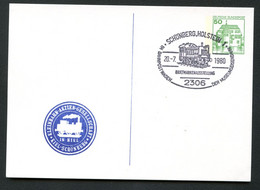 Bund PP104 B2/029 KLEINBAHN-AKTIEN-GESELLSCHAFT KIEL-SCHÖNBERG Sost. 1980 - Cartes Postales Privées - Oblitérées