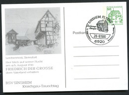 Bund PP104 B2/035 LERCHENNEST STEINSFURT FRIEDRICH DER GROSSE Sost Sinsheim 1980 - Cartes Postales Privées - Oblitérées