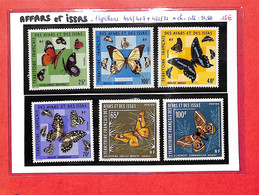 AFARS ET ISSAS - Ex Colonies Francaises - 404/407 Et 420/421x -  Papillons-  Cote Yvert 2015 :51.50€ (voir  Scan ) - Ungebraucht