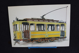 Co-261 / Tram - Bruxelles - Société Générale Des Chemins De Fer économiques: Voiture Motrice 1914 /attention! Au Reflet. - Public Transport (surface)