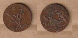 INDIAS HOLANDESAS 1 Duit (Utrecht) 1794 Copper • 3 G • ⌀ 22 Mm KM# 111 - Unclassified