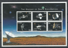 GAMBIA,  HOJA BLOQUE   TEMA ESPACIAL    MNH  ** - Afrika