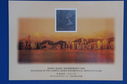 Q19 CHINA HONG KONG BELLE CARTE  HOLOGRAPHIQUE T.P 1993 QUEEN ELISABETH +AFFRANCHISSEMENT PLAISANT - Lettres & Documents