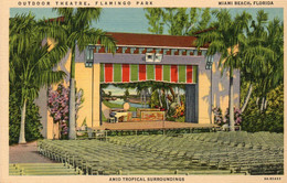 Outdoor Theatre Flamingo Park - Amid Tropical Surroundings - Miami Beach FLORIDA - Miami Beach