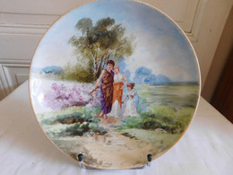 Ancienne Assiette Décor Peint Scène à L'antique G. THAMIN Peintre Céramiste - Limoges (FRA)