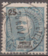 PONTA DELGADA (Açores) -1897,  D. Carlos I.  25 R.   D.11 3/4 X 12  (o)   MUNDIFIL   Nº 18 - Ponta Delgada