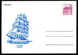 Bund PP106 B1/009 VIERMASTBARK "SEA-CLOUD" Kiel 1987 - Cartes Postales Privées - Neuves