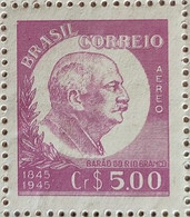 A 60 Brazil Stamp Centenary Jose Da Silva Paranhos Barao Do Rio Branco Diplomacy 1945 - Autres & Non Classés