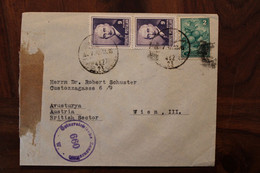 Turquie 1947 Censure Türkei Cover Enveloppe Turkey Türkiye Osterreich Autriche Censorship - Lettres & Documents