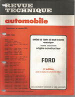 REVUE TECHNIQUE AUTOMOBILE , Supplément Au N° 454,  FORD, Frais Fr 3.35e - Basteln