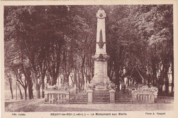 37. NEUVY LE ROI. CPA SEPIA ANNEES 30 . LE MONUMENT AUX MORTS . - Neuvy-le-Roi