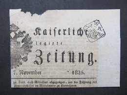 AUSSCHNITT Zeitungen 1825 Stempel !!  ////   D*49201 - ...-1850 Vorphilatelie