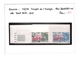 SERVICE  - CONSEIL DE L'EUROPE -  N°73/74 Xx - Non Dentelé - ( Voir Scan) - Other & Unclassified