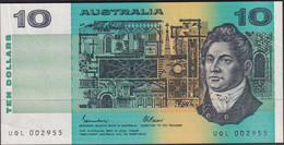 AUSTRALIA 1985 $10 Banknote Johnstone/Fraser Almost Uncirculated UQL 002955 - 1974-94 Australia Reserve Bank (paper Notes)