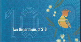 AUSTRALIA 2017 $10 Banknote Two Generation Folder With 2 $10 Notes - 1992-2001 (billetes De Polímero)