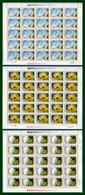 Nouvelle Calédonie 3 Feuille N° 469 470 471** MNH Coin Daté 1983 Fleur Flower (469 Léger Pelurage Marge) - Verzamelingen & Reeksen