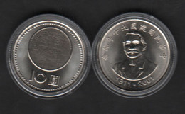 Taïwan  10 Yuan Sun Yat Sen  2001 UNC Sous Capsule - Taiwan