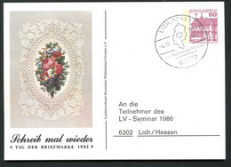 Bund PP106 C1/006-IIb TAG DER BRIEFMARKE Sost. Lich 1986 - Privé Postkaarten - Gebruikt