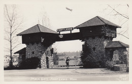 Tacoma Washington, Fort Lewis Main Entrance Gate, C1940s Vintage Ellis #7337 Real Photo Postcard - Tacoma