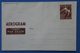 R2 NORVEGE BELLE LETTRE AEROGRAMME 1965 NON VOYAGEE - Briefe U. Dokumente