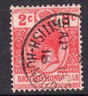 British Honduras 1913 2c Bright Scarlet, Wmk. Multiple Crown CA, Perf. 14, Used, SG 102a (WI2) - British Honduras (...-1970)