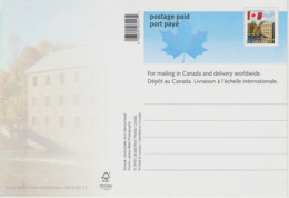 Entier Postal Stationnary 2010 Moulin Watson's Mill Manotick Ontario Meunerie Flour Mill Feuille D'Erable Maple Leaf - 1953-.... Elizabeth II