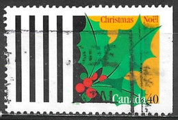 Canada 1995. Scott #1588 (U) Christmas, Holly - Single Stamps