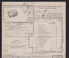 DDY 971 --  CANTONS DE L'EST - Lettre De Voiture MONTZEN Frontière Ouest 1922 + MONTZEN Factage Vers BOIS DU LUC.. - Autres & Non Classés