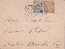 MONACO  1892 LETTRE - Lettres & Documents