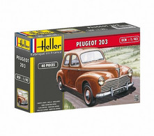 Heller - PEUGEOT 203 BERLINE Maquette Kit Plastique Réf. 80160 NBO 1/43 - Autos