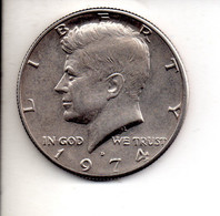 REF M6 : Monnaie Coin U.S.A. Half Dollar Kennedy 1974 - Half Dimes (Mezzi Dimes)