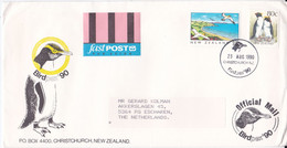 Nieuw Zeeland 1990, Letter From Christchurch To Netherland, Birdpex '90 - Lettres & Documents