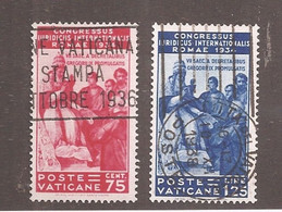 Vatican - Y&T N° 69 + 71 Oblitérés - 1934 - Andere & Zonder Classificatie
