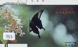 Télécarte Japon * PAPILLON * BUTTERFLY * VLINDER * SCHMETTERLING * ANIMAL (787) PHONECARD JAPAN * TELEFONKARTE - Papillons