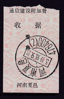 CHINA CHINE CINA HENAN  XIAYI 476400 ADDED CHARGE LABELS (ACL)  0.10 YUAN - Other & Unclassified