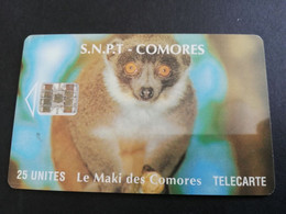 COMOROS CHIPCARD  LE MAKI DES COMODORES  25 UNITS     ** 5294** - Comore