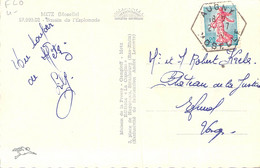 Cachet Hexagonal Très Bien Frappé AUGNY Moselle 1960 Sur Carte De Metz - 1921-1960: Modern Period