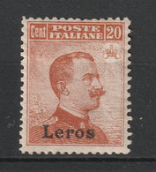 Italian Colonies 1916 Greece Aegean Islands Egeo Lero Leros No 9 No Watermark (senza Filigrana)  MH (B376-51) - Aegean (Lero)