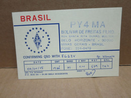 BELO HORIZONTE (Brésil) Carte Radio Amateur - Belo Horizonte