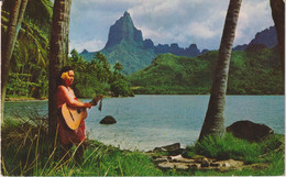 TP N° 72 OB S/ CPM "chanteuse à MOOREA-RECTO-VERSO 1970 - Oblitérés