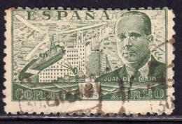 SPAIN ESPAÑA SPAGNA 1939 AIR MAIL CORREO AEREO JUAN DE LA CIERVA AUTOGIRO OVER MADRID  AUTOGYRE 2p USATO USED OBLITERE' - Gebraucht