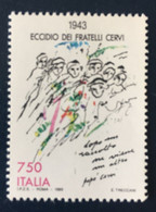 1993 - Italia - Eccidio Dei Fratelli Cervi - Lire 750 - 1991-00:  Nuovi