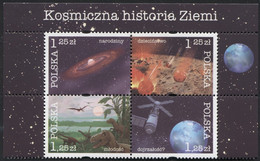 POLAND 2004 Mi 4162-5, Space History Of The Earth Block, Full Set MNH** - Otros & Sin Clasificación