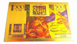 ★  BILLETS POLYMER " OR " AVEC COULEURS DU 500 FRANCS CHATEAUBRIAND ★ - 500 F 1945-1953 ''Chateaubriand''