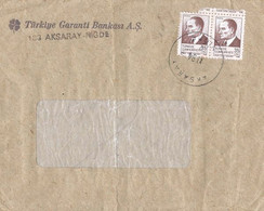 Turkije Brief Met 2 Zegels Aksaray 1984 (1104) - Covers & Documents