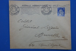 R11 SUISSE BELLE LETTRE TIMBRE PERFORATED 1917 BASEL A BRUSSSEL+ PERFORé + AFFRANCH PLAISANT - Perfins