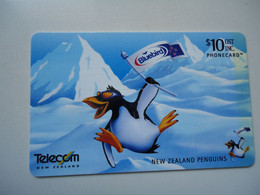 NEW ZEALAND USED CARDS BIRDS BIRD PINGUINS - Pinguini