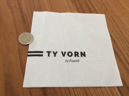 Serviette Papier * "TY VORN - Le Fournil" Pliée - Serviettes Publicitaires