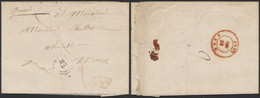 Précurseur - LSC (1847) En PP + Cachet T18 "Dour" > Mons + Manusc. "Pressé" - 1830-1849 (Belgio Indipendente)